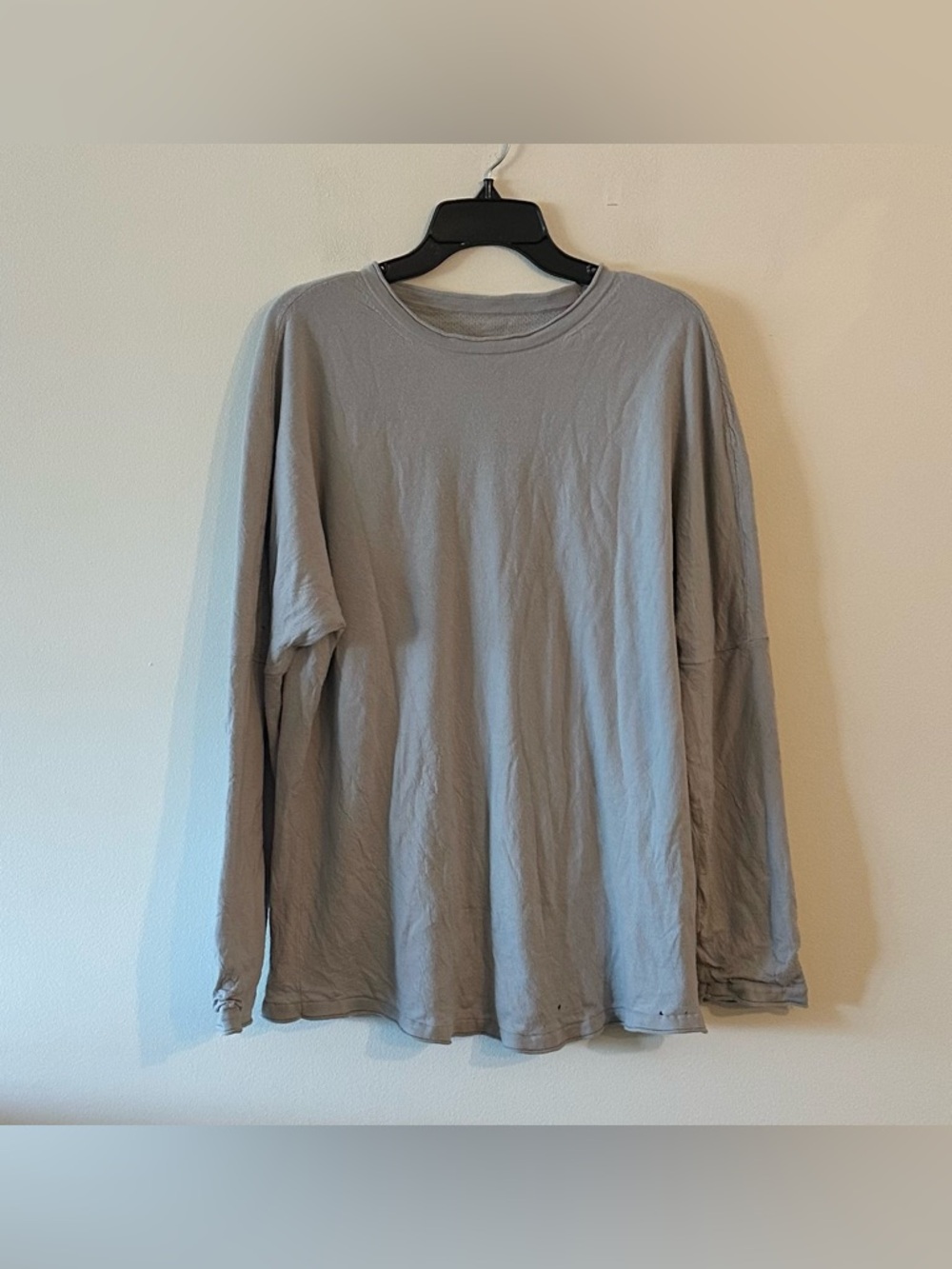 READ FLAWED Nike ESC Italy Merino Wool Double Layered Long Sleeve Knit Grey XL